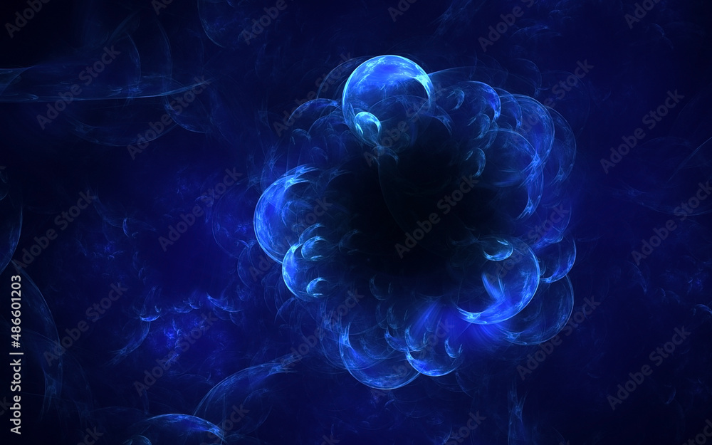 Obraz premium 3D rendering abstract fractal light background
