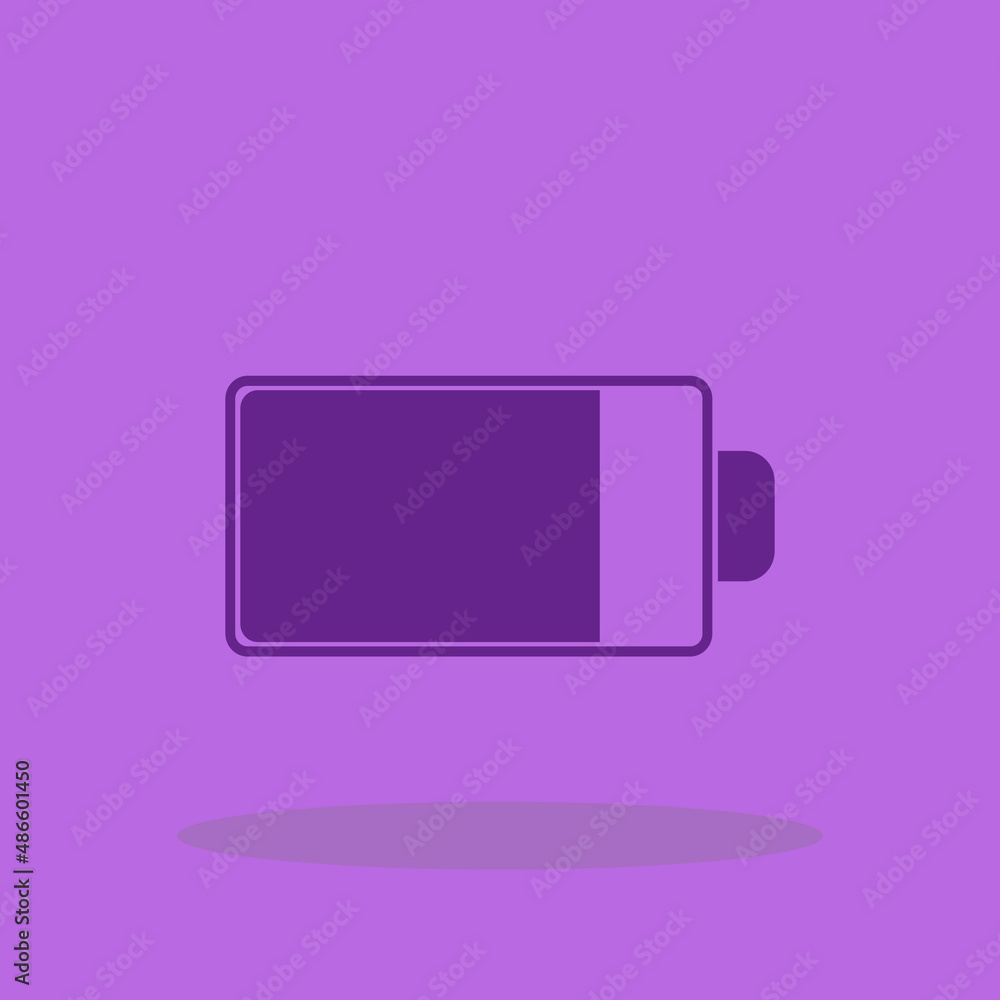 Battery life vector icon illustration sign Battery life vector icon illustration sign