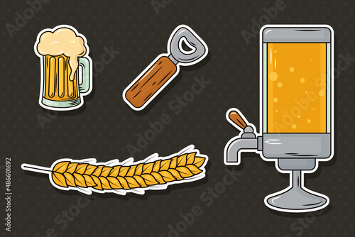 beer symbols set