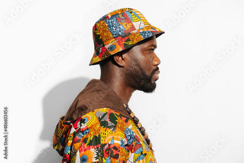 Trendy man in traditional african outfit photo