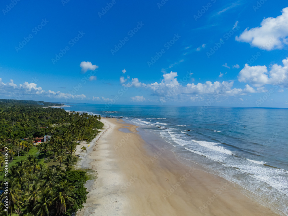 Fotografia aérea das praias de Ilhéus na Bahia. Brasil. 