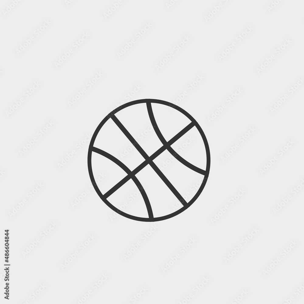 Basketball ball vector icon illustration sign Basketball ball vector icon illustration sign