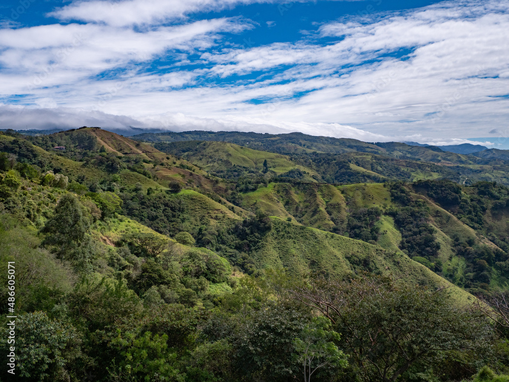 Paysages du Costa Rica et de ses plantations de café