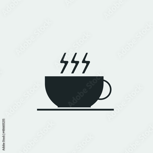 Coffee cup vector icon illustration sign