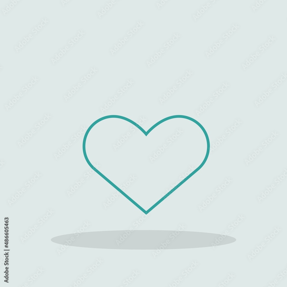 Heart line vector icon illustration sign