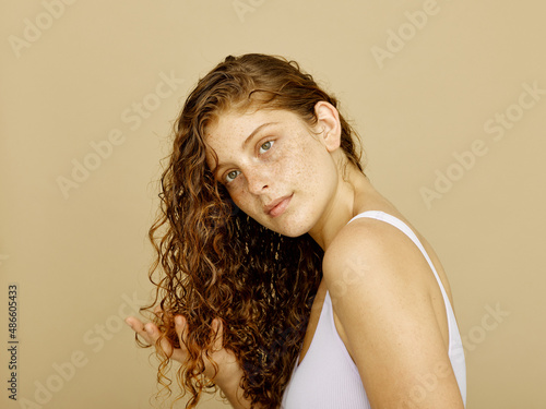 woman hair care