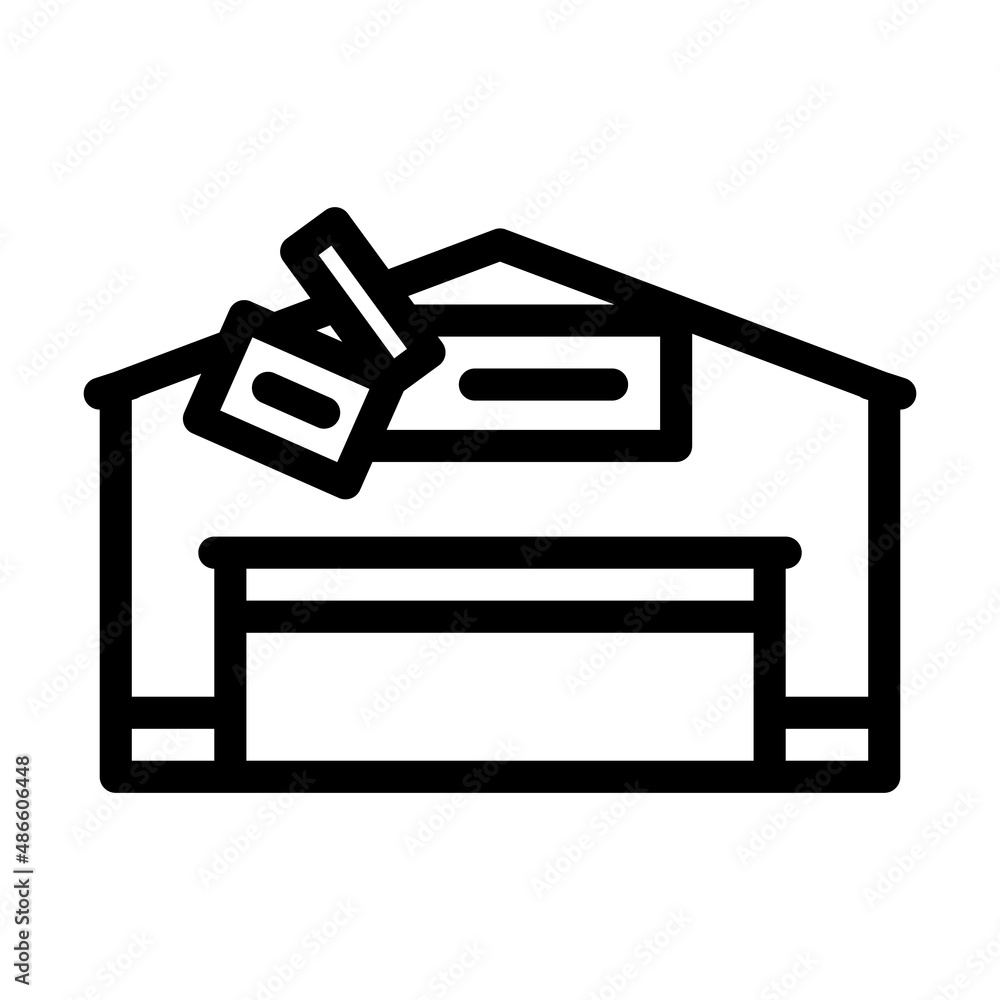 film studio construction line icon vector. film studio construction sign. isolated contour symbol black illustration film studio construction line icon vector. film studio construction sign. isolated contour symbol black illustration