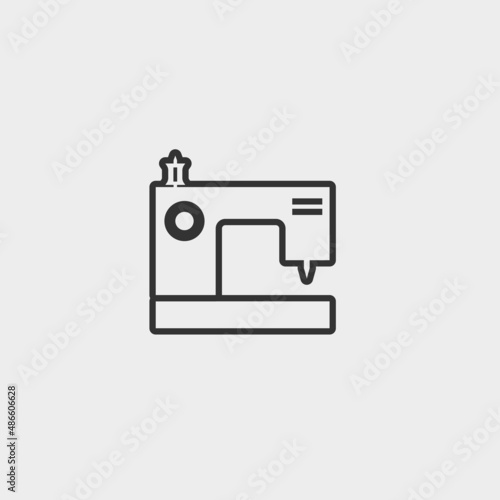 Sewing machine vector icon illustration sign