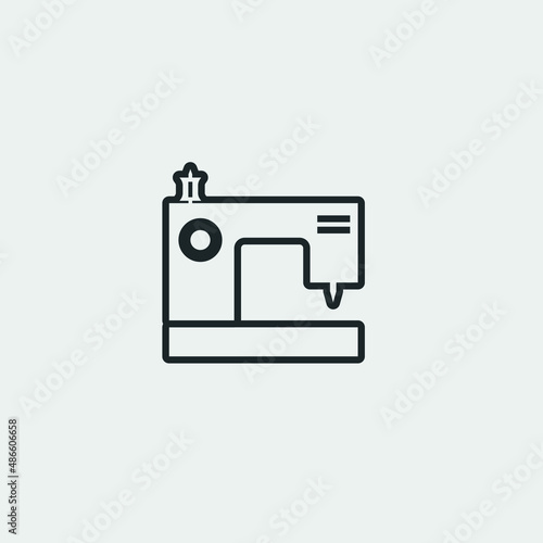 Sewing machine vector icon illustration sign