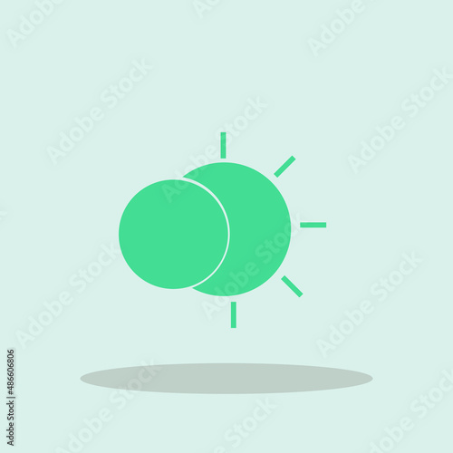 Solar eclipse vector icon illustration sign