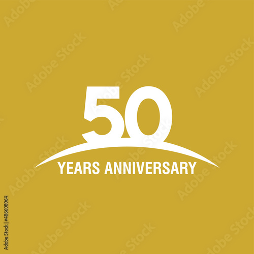 50 years anniversary logo vector. Fifty Year. illustration icon. 