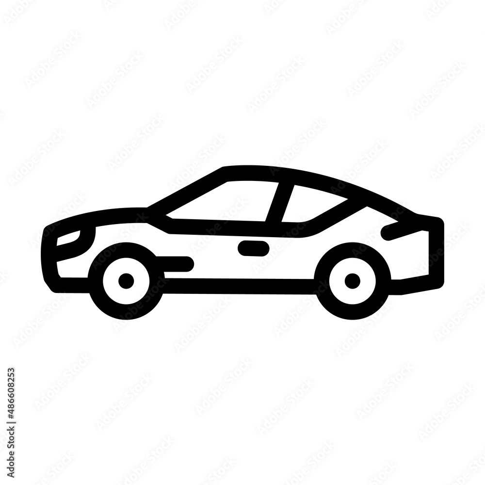 grand tourer car line icon vector. grand tourer car sign. isolated contour symbol black illustration