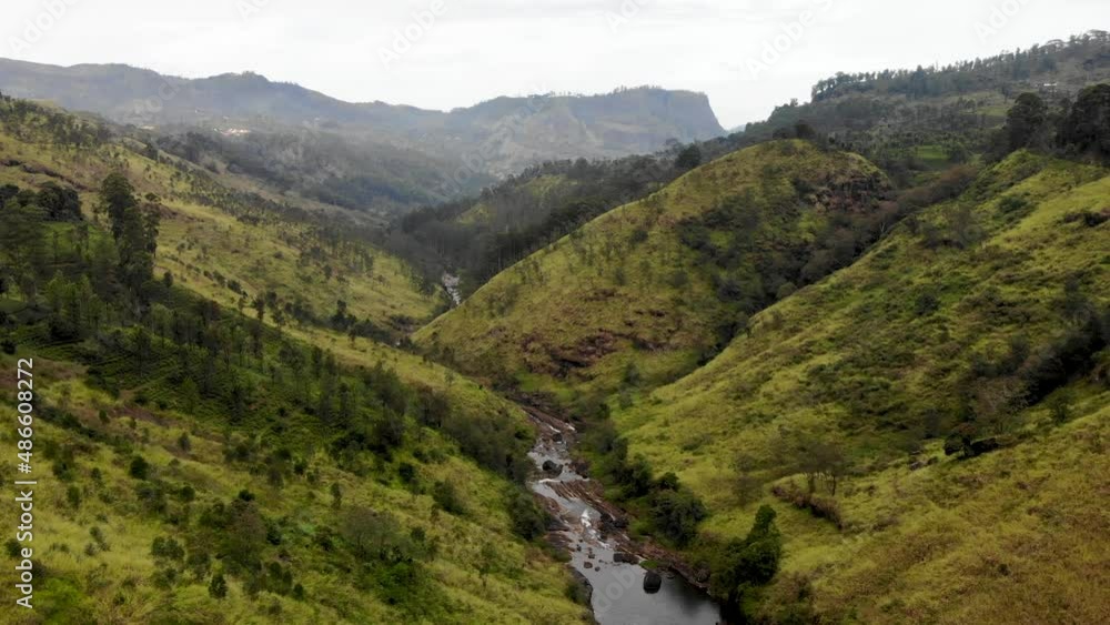 Aerial view of landscape in Sri Lanka mountains Aerial view of landscape in Sri Lanka mountains