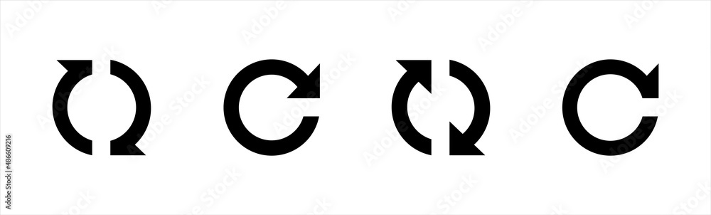 Refresh icons set. Update icon vector. Convert icon. Reload icon, vector illustration. Refresh icons set. Update icon vector. Convert icon. Reload icon, vector illustration.