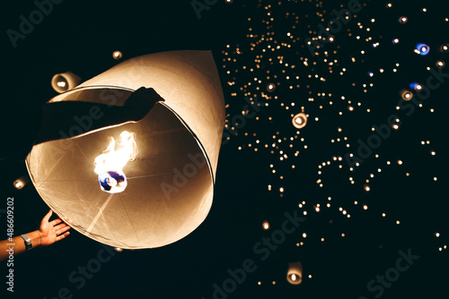 Floating lantern photo