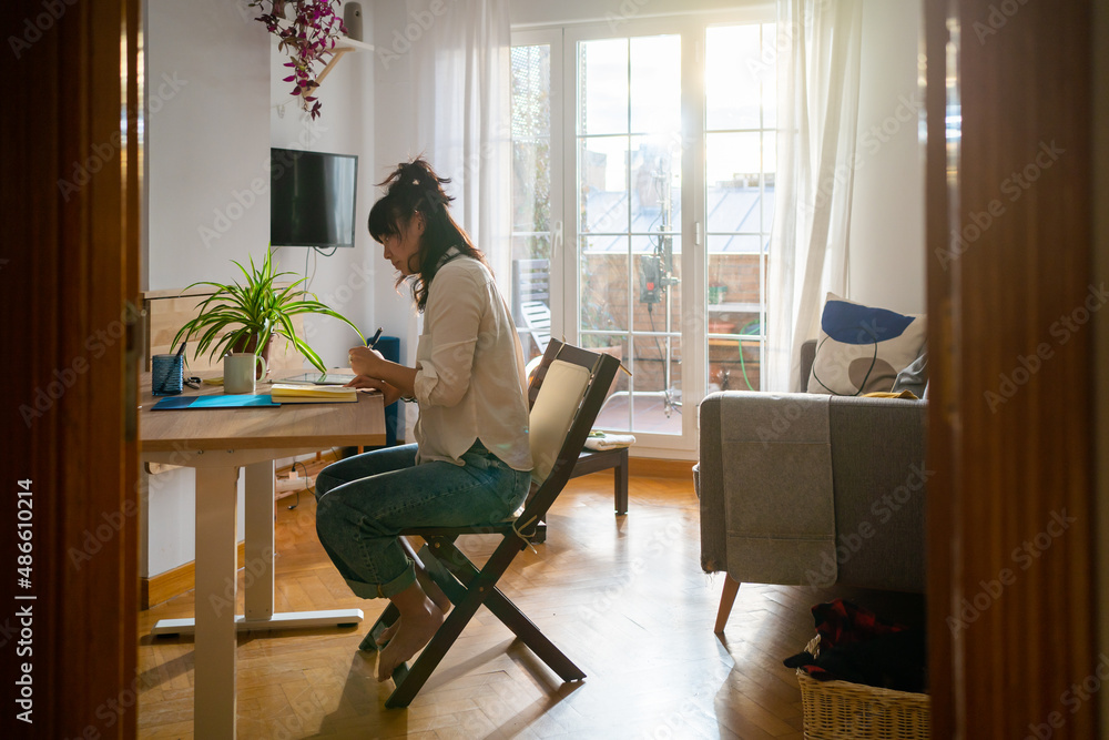 Creative Designer, Freelance Woman, Working From Home. Creative Designer, Freelance Woman, Working From Home.
