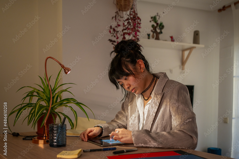 Creative Designer Working From Home. Creative Designer Working From Home.