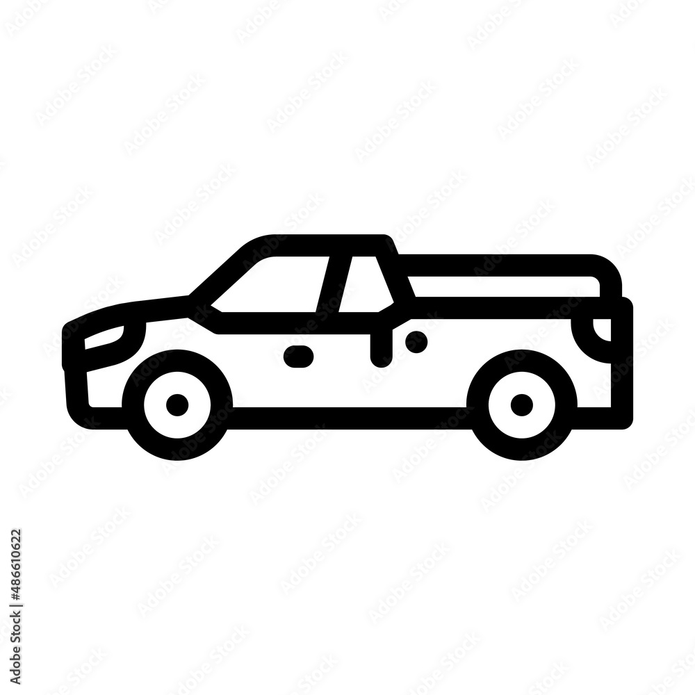 pickup line icon vector. pickup sign. isolated contour symbol black illustration