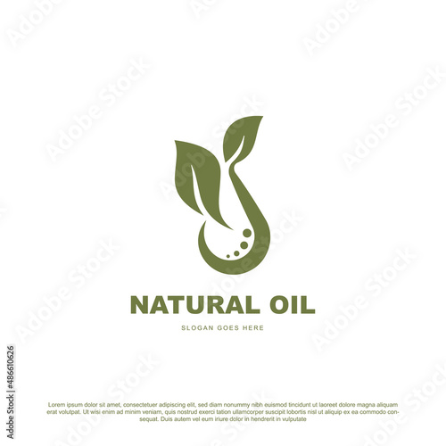 Creative natural oil logo design.