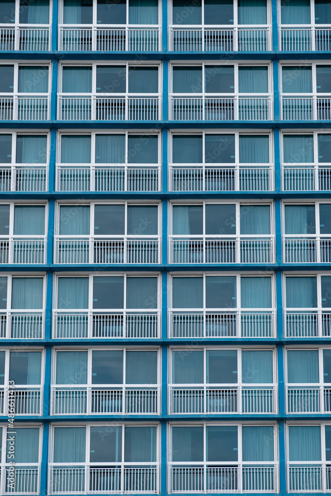 Empty hotel rooms in the off season. 