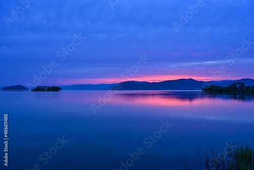 琵琶湖で見た幻想的な夕焼けの終焉情景＠滋賀
