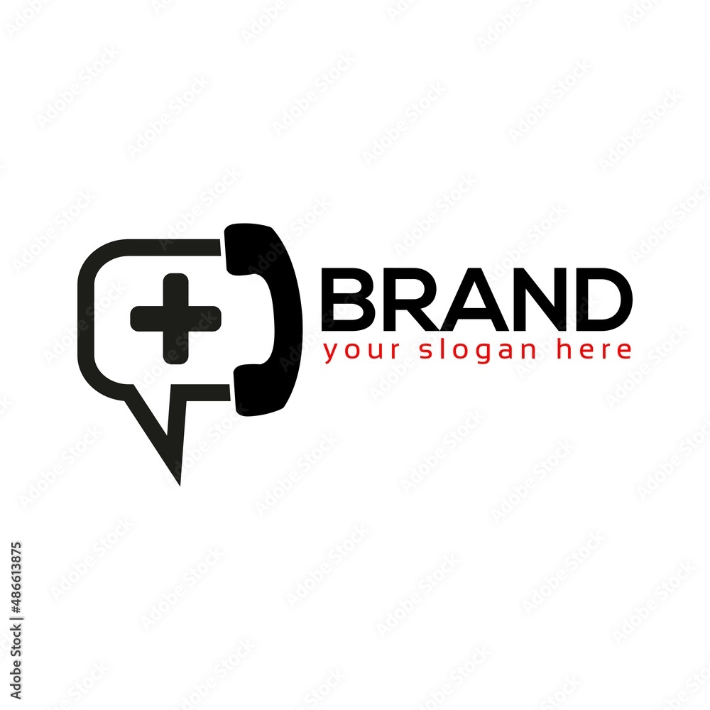 Health phone logo vector. Flat design. Vector Illustration on white ...