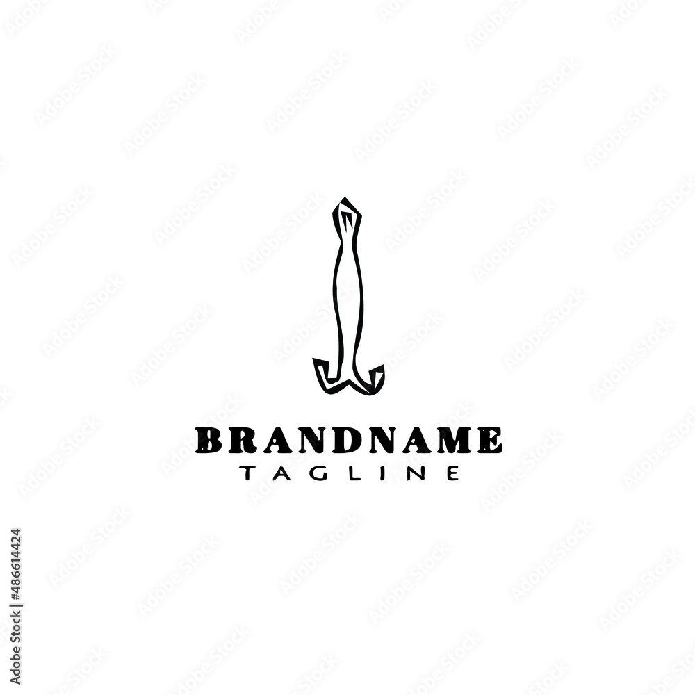 fishing lure logo cartoon design template icon black isolated vector fishing lure logo cartoon design template icon black isolated vector