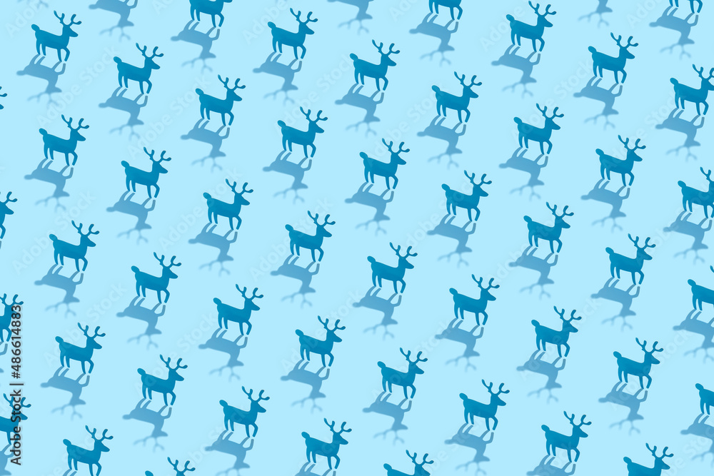 Seamless pattern of deer silhouettes Seamless pattern of deer silhouettes