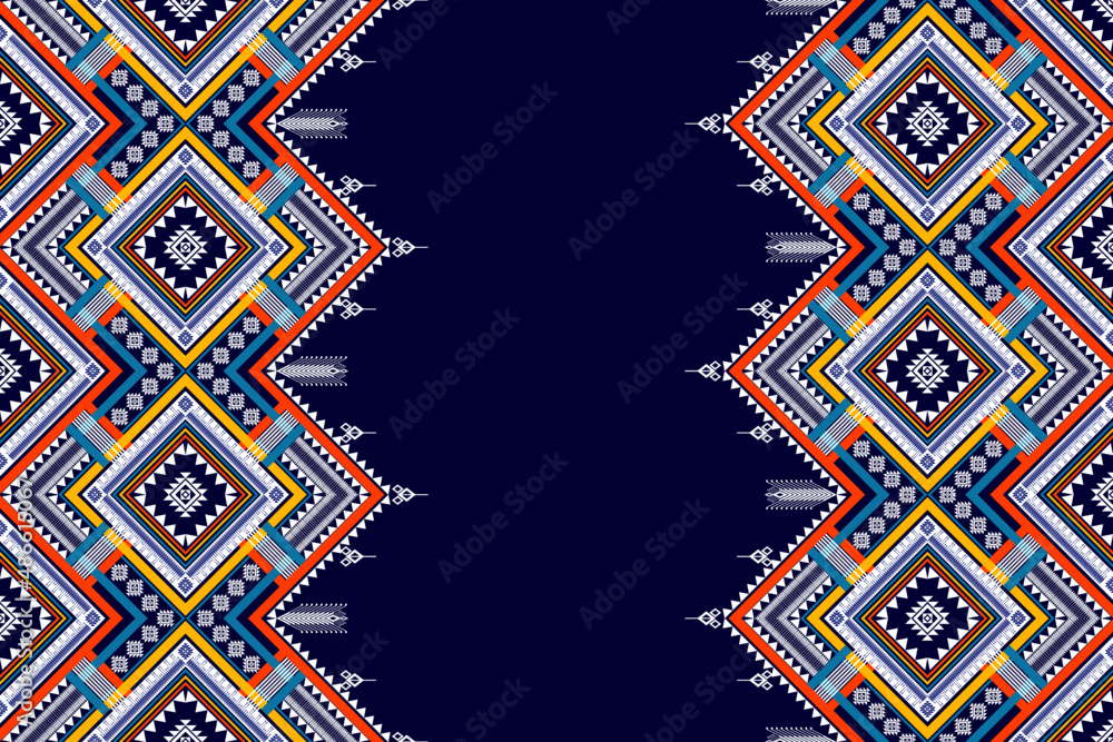 Geometric ethnic seamless pattern design. Aztec fabric carpet mandala ornament boho native chevron textile decoration wallpaper. Tribal turkey African Indian traditional vector background Geometric ethnic seamless pattern design. Aztec fabric carpet mandala ornament boho native chevron textile decoration wallpaper. Tribal turkey African Indian traditional vector background