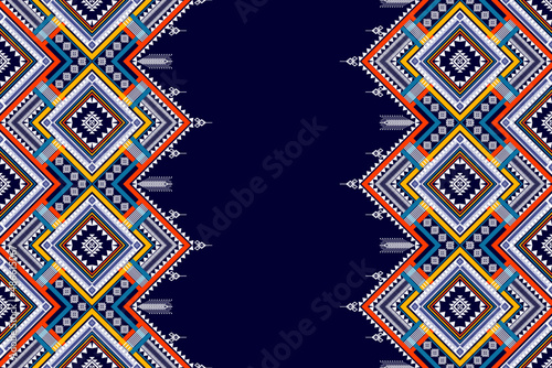Geometric ethnic seamless pattern design. Aztec fabric carpet mandala ornament boho native chevron textile decoration wallpaper. Tribal turkey African Indian traditional vector background 