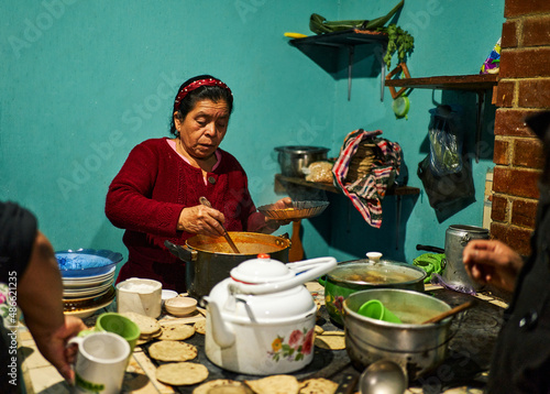 serving meal Guatemala photo