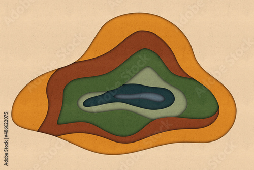 Abstract paper layer forms illustration