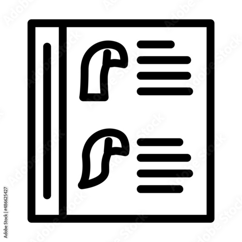 catalog of hairstyles line icon vector. catalog of hairstyles sign. isolated contour symbol black illustration