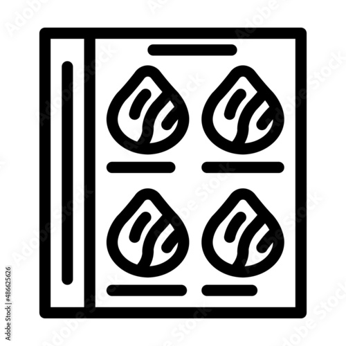 catalog of hair dyes line icon vector. catalog of hair dyes sign. isolated contour symbol black illustration