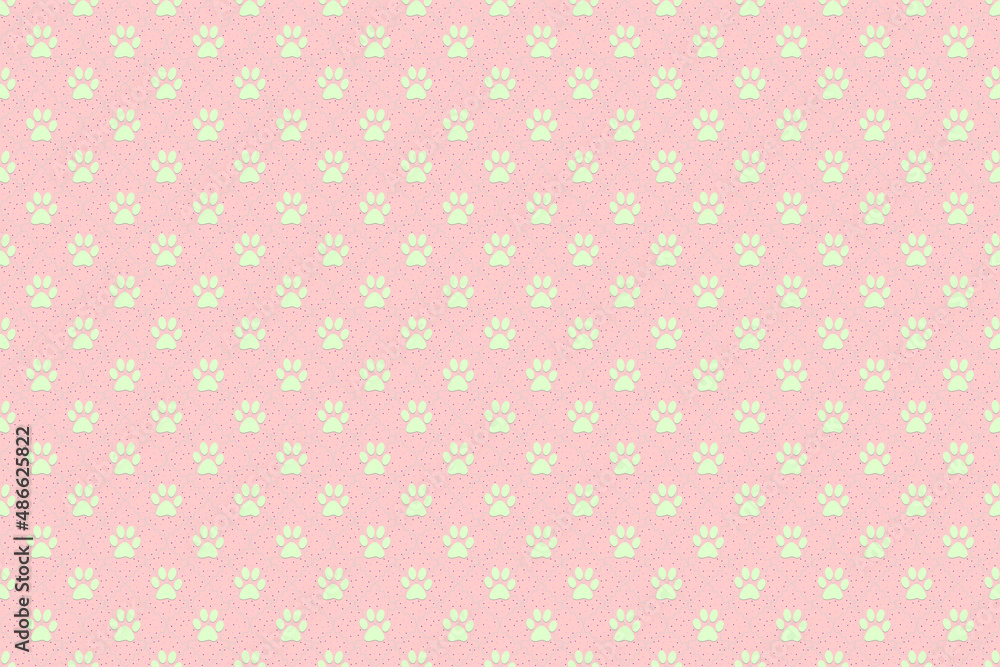 light green cream animal footprints wallpaper doodle background, cute seamless pattern, light pink cream background light green cream animal footprints wallpaper doodle background, cute seamless pattern, light pink cream background