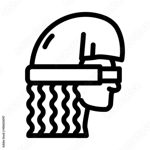 hair straightening line icon vector. hair straightening sign. isolated contour symbol black illustration