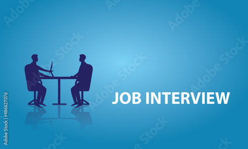 Job interview hiring concept, human resource development recruitment person doing conversation with job seeker