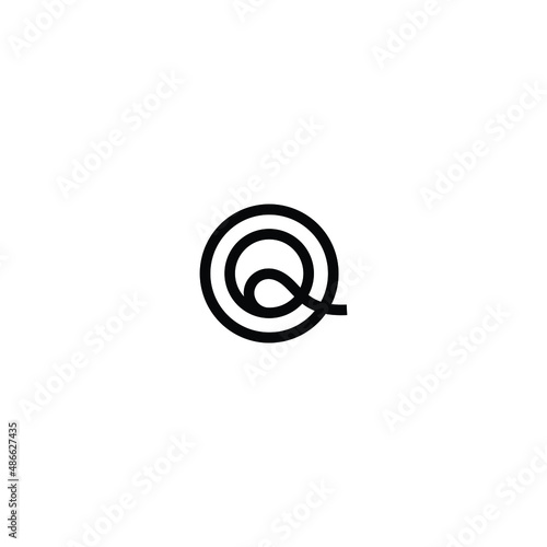 initial logo letter q vector design with illustration circle shape