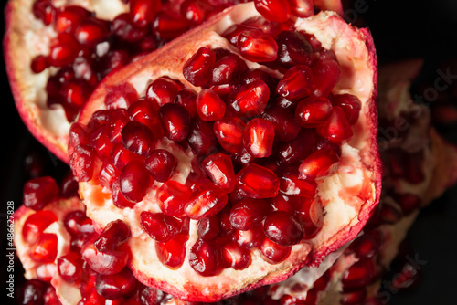 Fresh pomegranate detail photo
