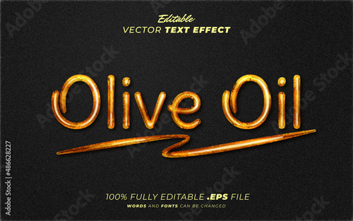 Olive Oil editable text effect