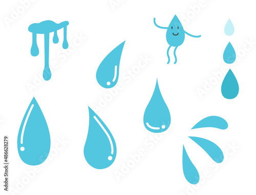 水のしずく　イラストセット