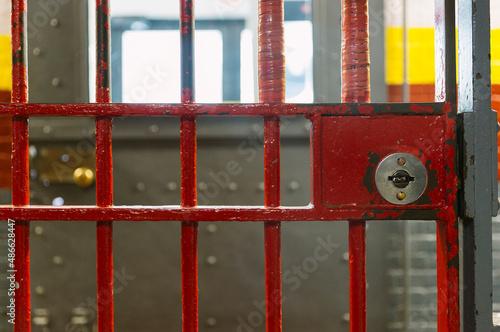 Prison Cell Door in jail  photo
