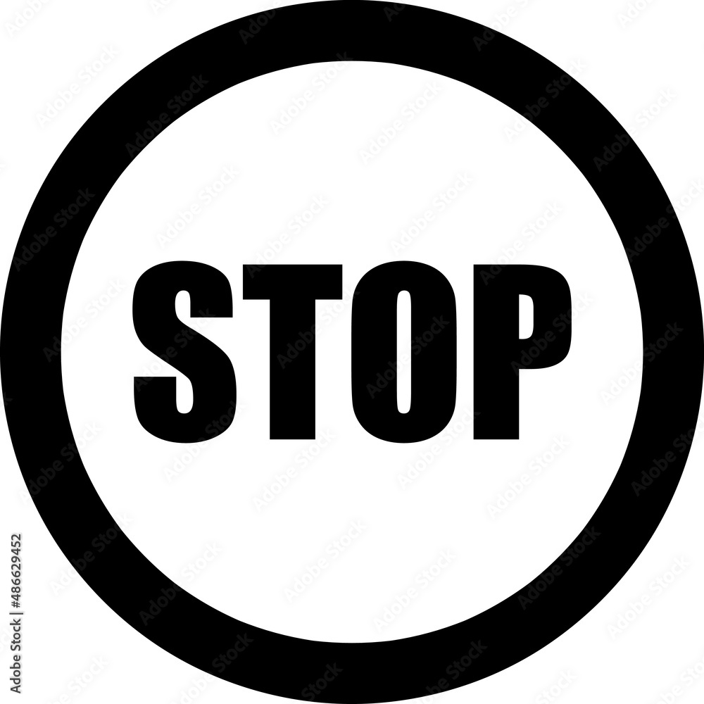 Stop Icon vector illustration on white background..eps Stop Icon vector illustration on white background..eps