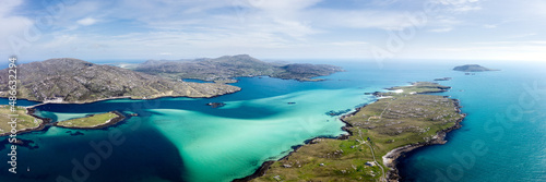 Castle Bay Barra Island Aerial Outer Hebrides Scotland