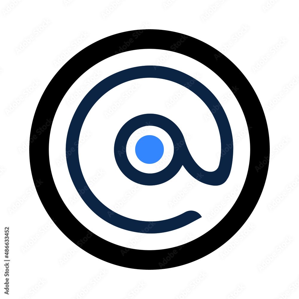 At sign or email sign icon At sign or email sign icon
