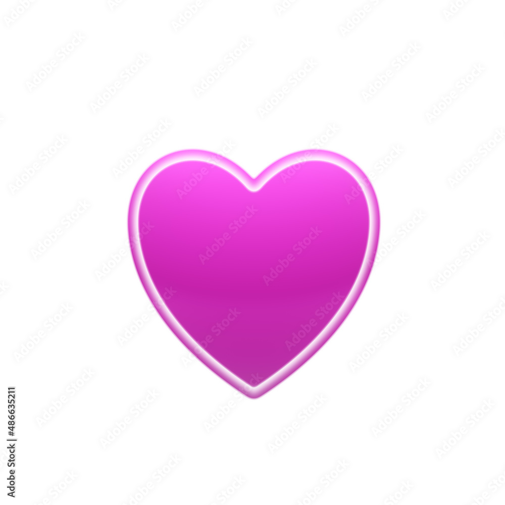 Heart icon on white background. Illustration.