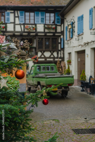 Alsace region decorated for Christmas  photo