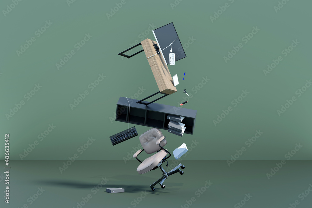 Work office and workplace balance concept Work office and workplace balance concept