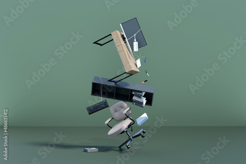 Work office and workplace balance concept