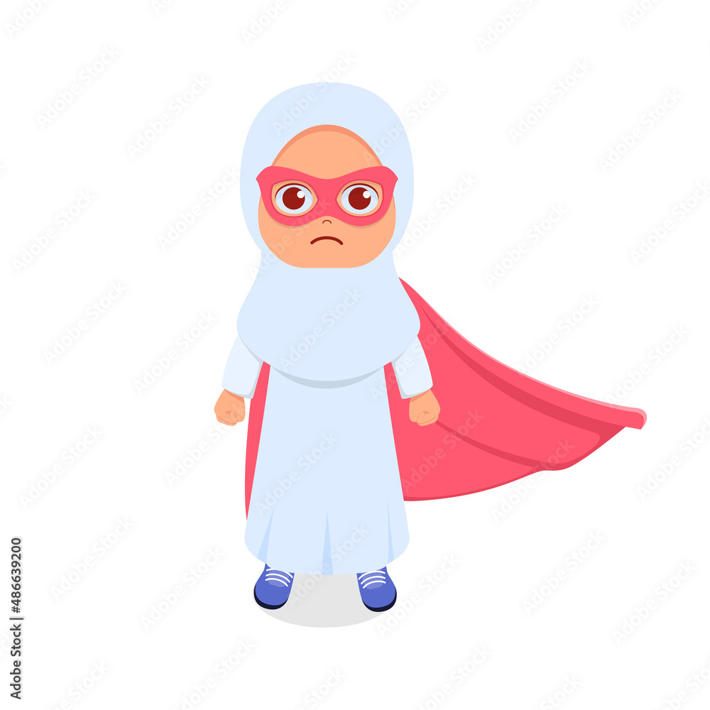 Vector illustration of the girl who became a superhero Vector illustration of the girl who became a superhero